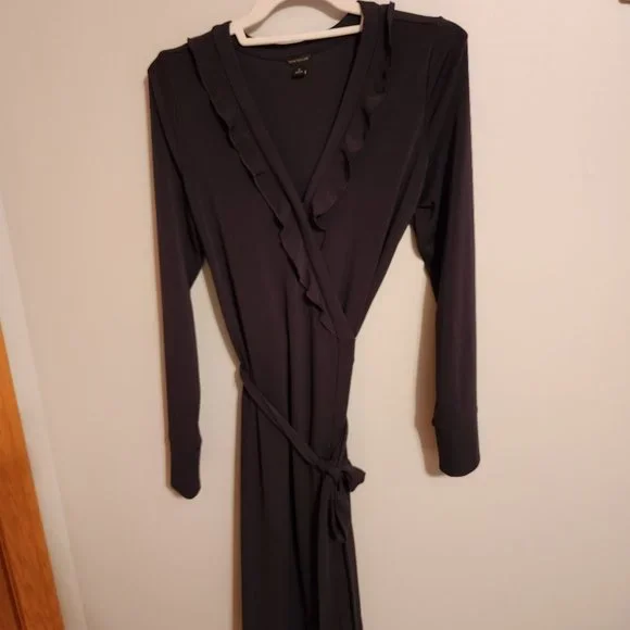 Ann Taylor | Dresses | Ann Taylor Navy Blue Wrap Dress | Poshmark